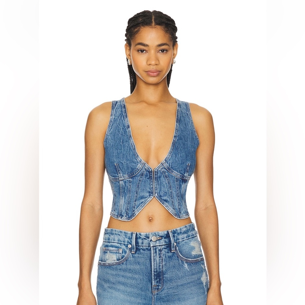 Good American Denim Vest NWT